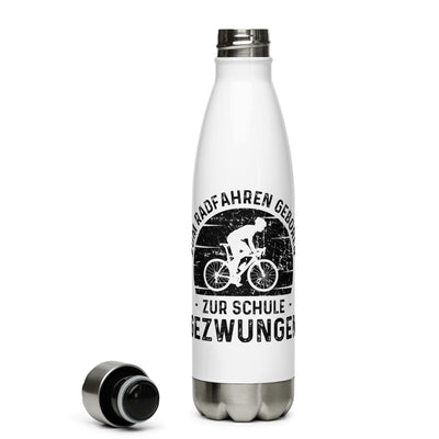 Zum Radfahren Geboren Zur Schule Gezwungen - Edelstahl Trinkflasche fahrrad Default Title