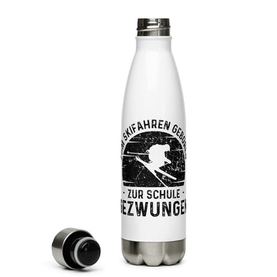 Zum Skifahren Geboren Zur Schule Gezwungen - Edelstahl Trinkflasche klettern ski Default Title