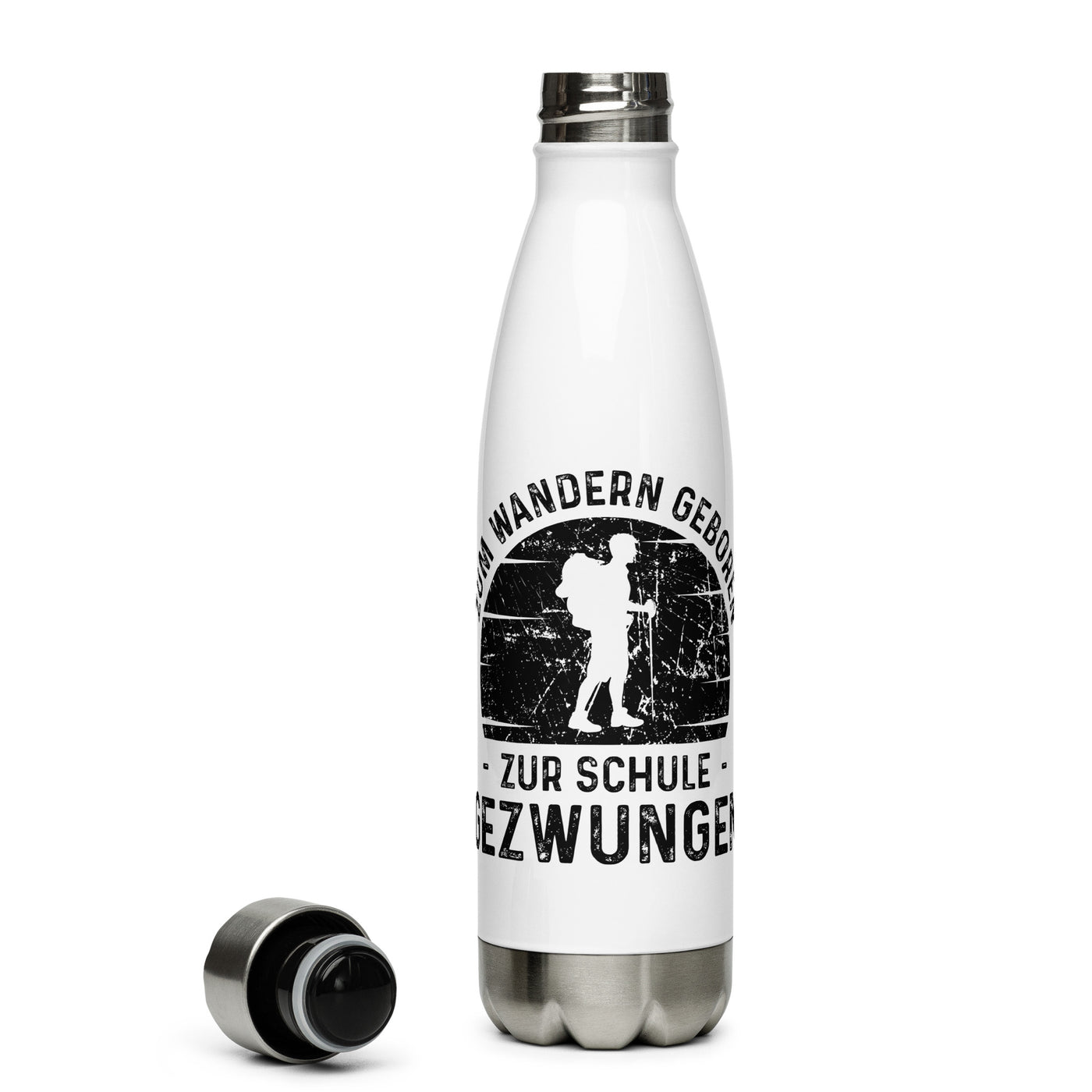 Zum Wandern Geboren Zur Schule Gezwungen - Edelstahl Trinkflasche wandern Default Title