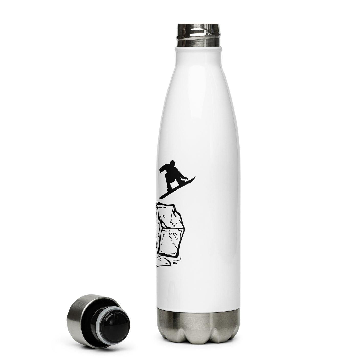 Eis - Snowboarden - Edelstahl Trinkflasche snowboarden