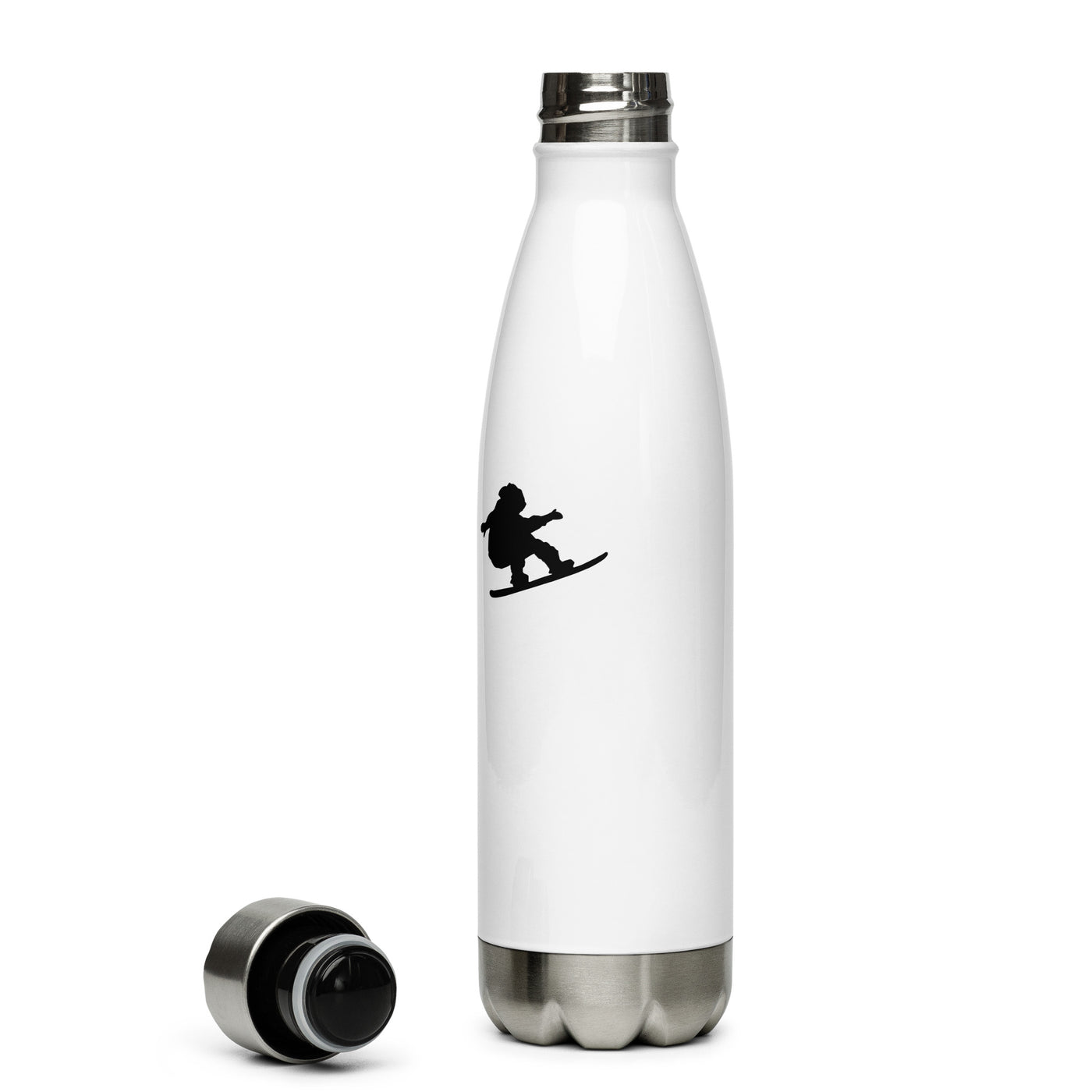 Herz Und Mann Snowboarding - Edelstahl Trinkflasche snowboarden