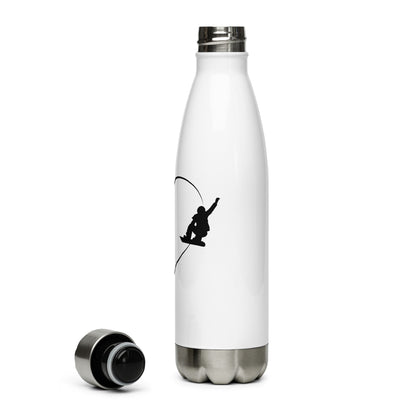 Herz 2 Und Snowboarden - Edelstahl Trinkflasche snowboarden