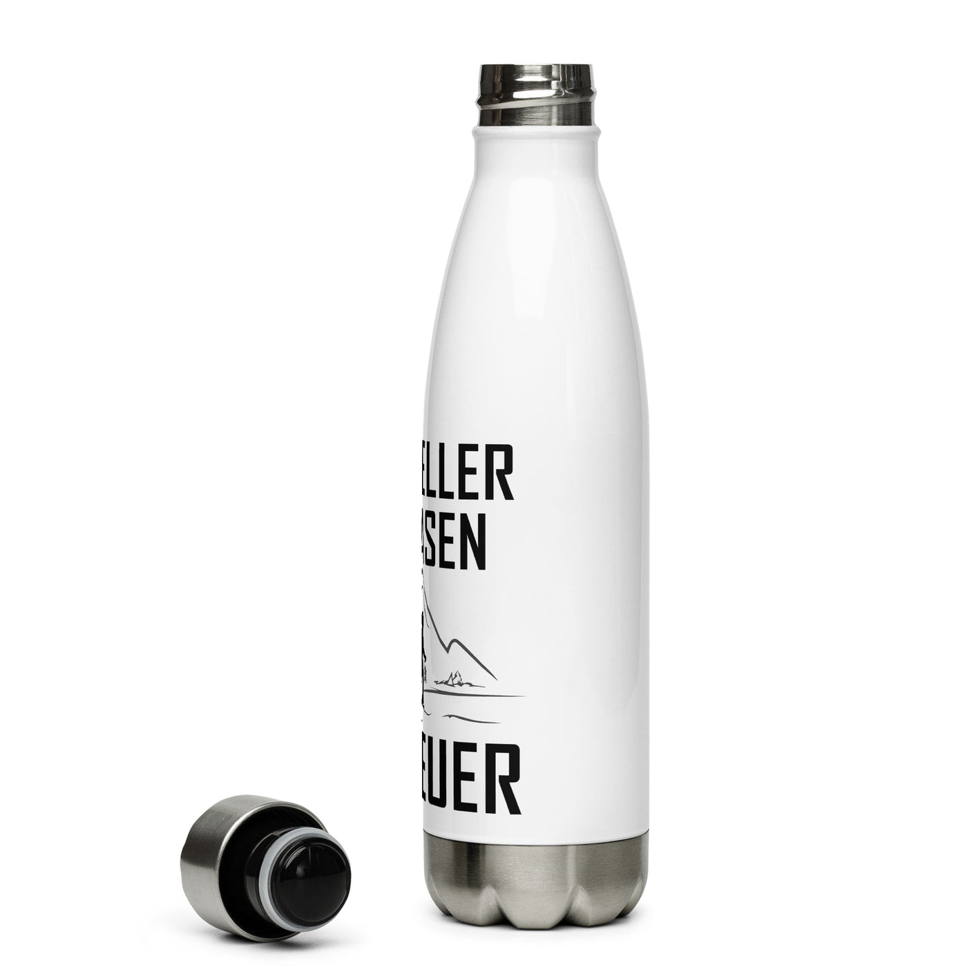 Skihasen Betreuer - Edelstahl Trinkflasche ski