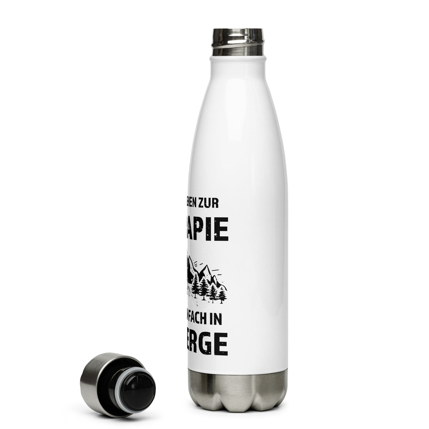 Therapie Ich Geh Einfach In Die Berge - Edelstahl Trinkflasche berge wandern