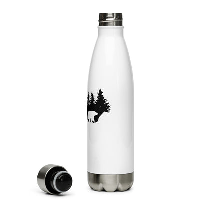 Bäume - Bär - Edelstahl Trinkflasche camping