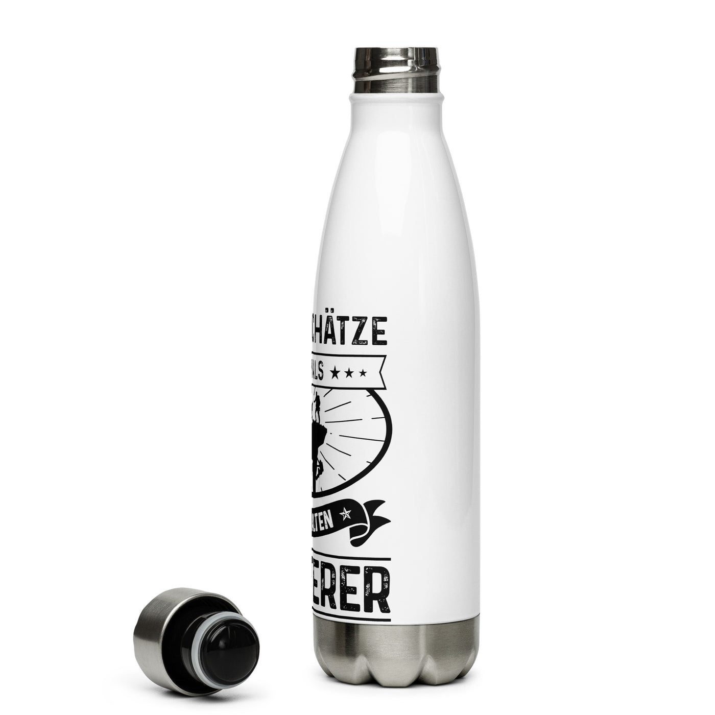 Unterschatze Niemals Einen Alten Kletterer - Edelstahl Trinkflasche klettern