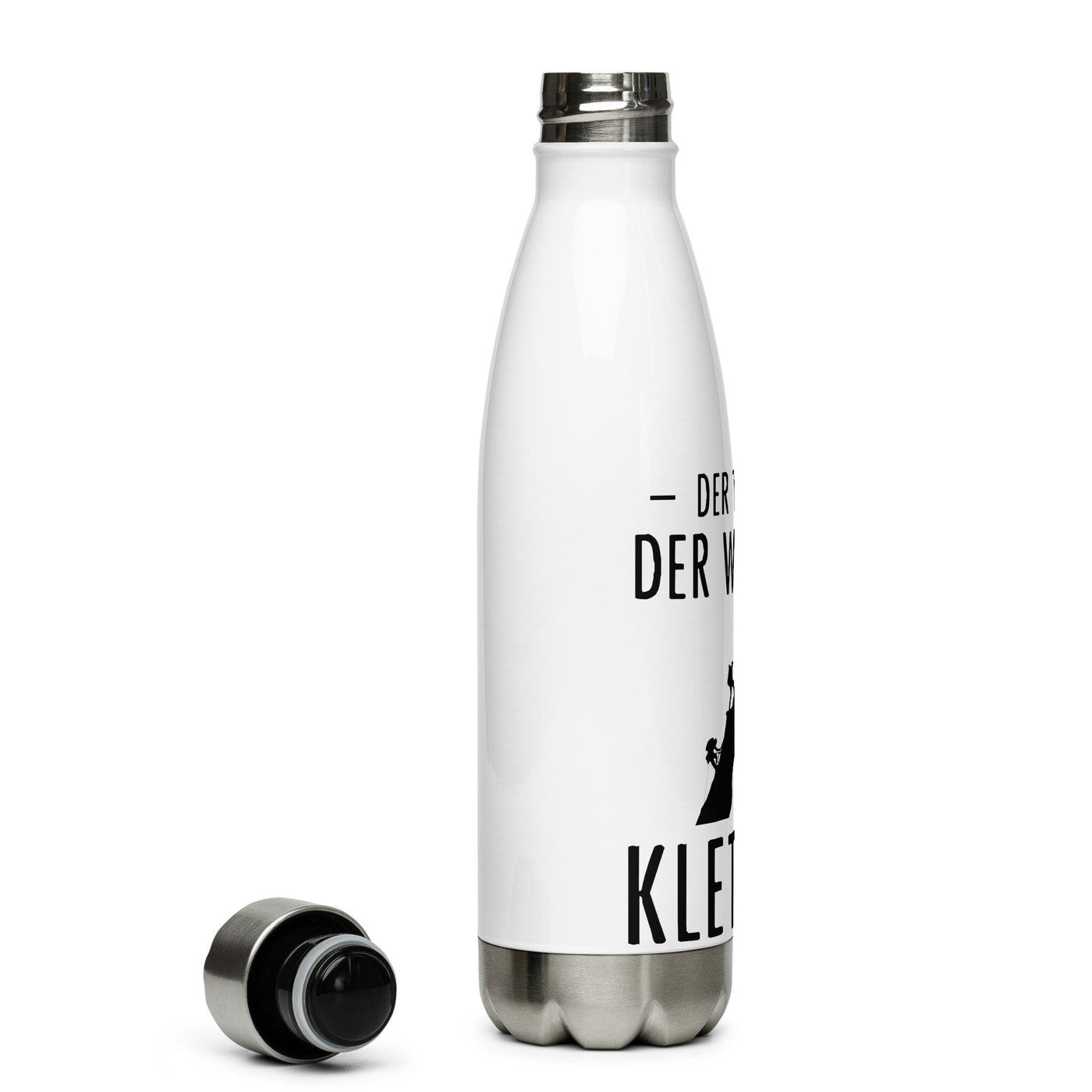 Der Tut Nix Der Will Nur Klettern - Edelstahl Trinkflasche klettern