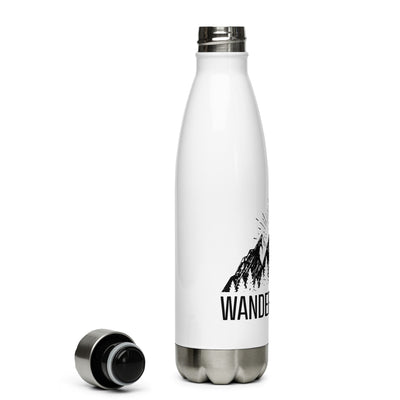 Der Wandermensch - Edelstahl Trinkflasche berge wandern