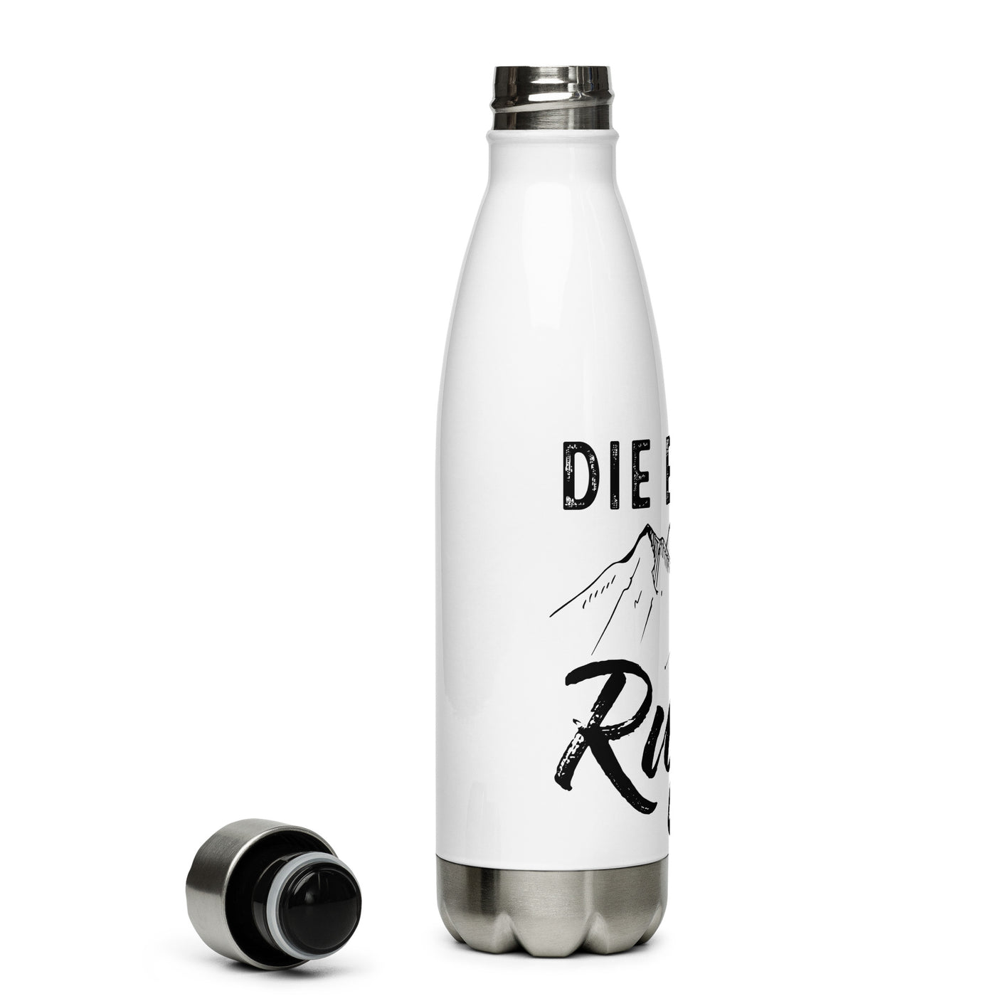 Die Berge Rufen - Edelstahl Trinkflasche ski