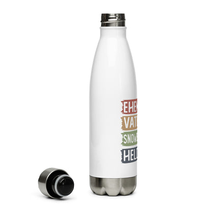 Ehemann, Vater, Snowboarder, Held - Edelstahl Trinkflasche snowboarden