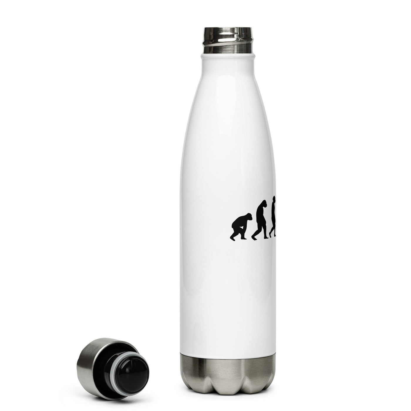 Evolution Und Snowboarden - Edelstahl Trinkflasche snowboarden