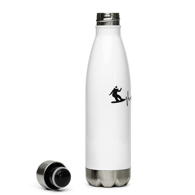 Herzschlag Coffee Und Snowboarden - Edelstahl Trinkflasche snowboarden