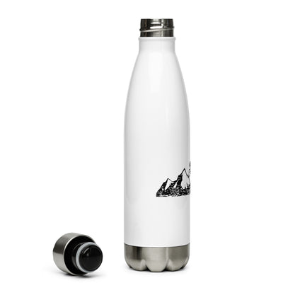 Herzschlag Bergbiker - Edelstahl Trinkflasche mountainbike