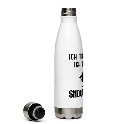 Ich Muss Gar Nix Ich Muss Nur Snowboarden - Edelstahl Trinkflasche snowboarden