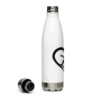 Snowboarder Und Herz - Edelstahl Trinkflasche snowboarden