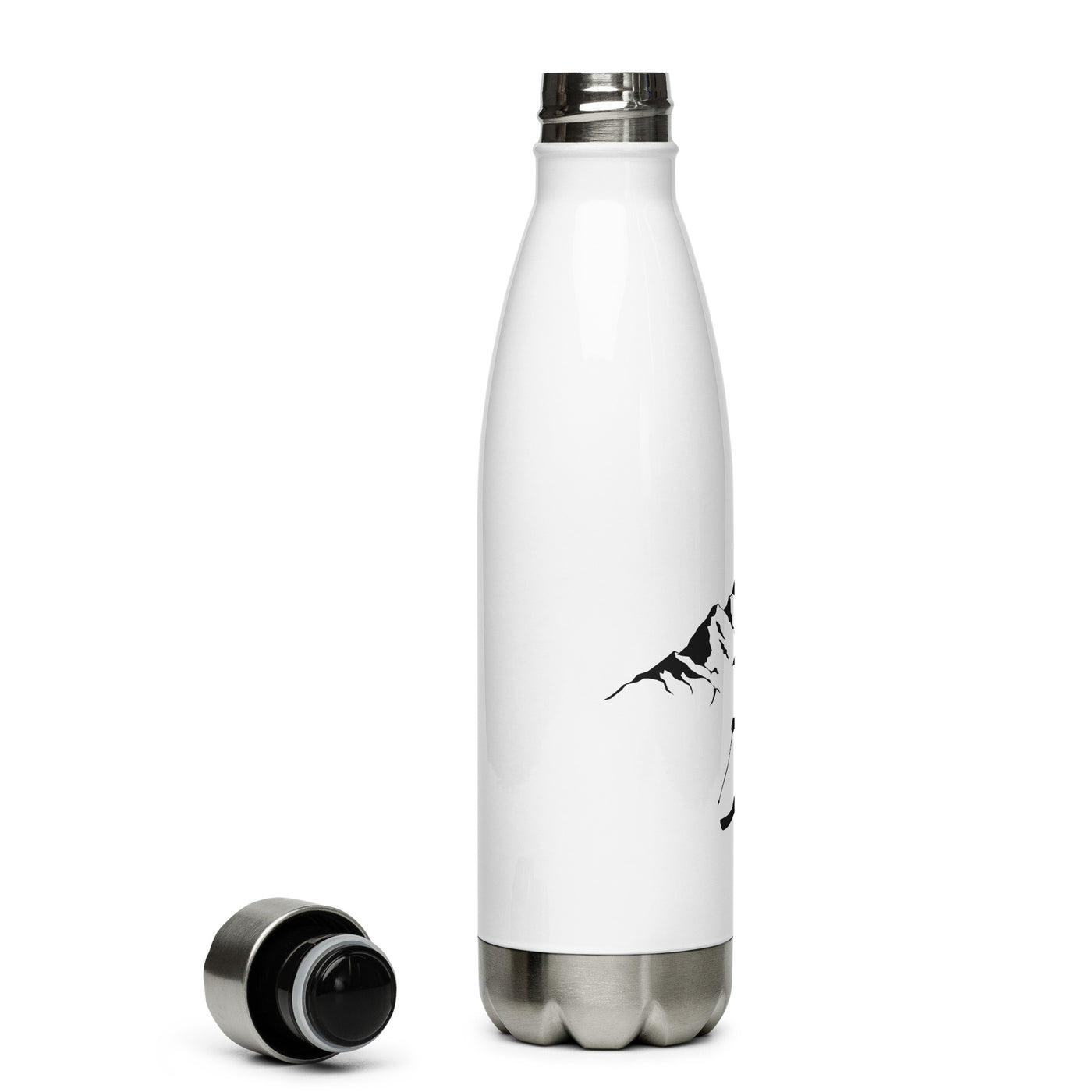 Tiefschnee Skier - Edelstahl Trinkflasche ski