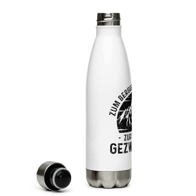 Zum Berggehen Geboren Zur Schule Gezwungen - Edelstahl Trinkflasche berge