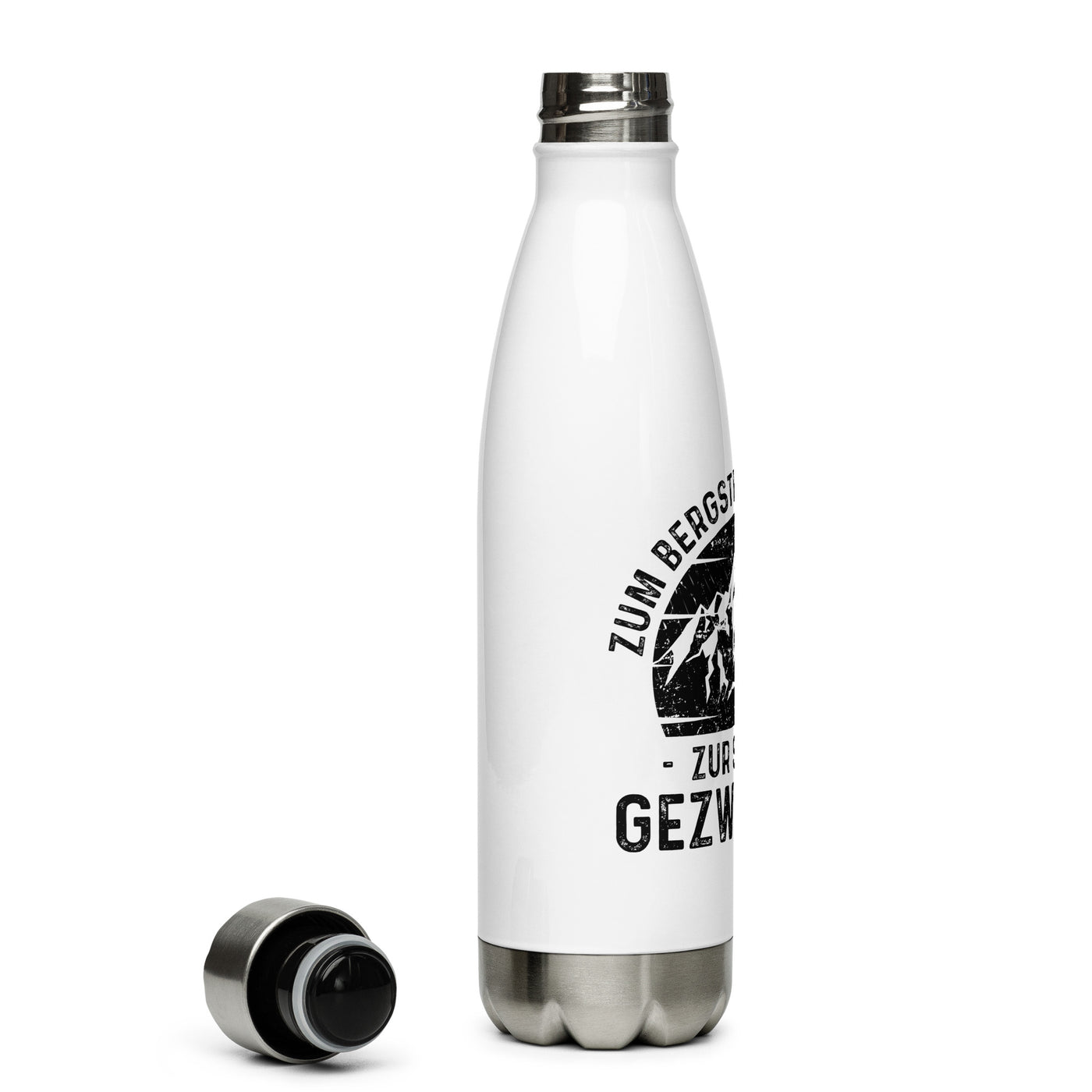 Zum Bergsteigen Geboren Zur Schule Gezwungen - Edelstahl Trinkflasche berge