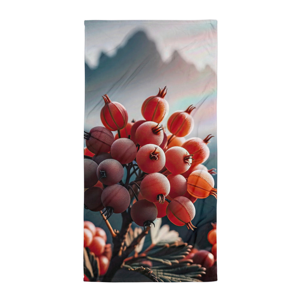 Foto einer Gruppe von Alpenbeeren mit kräftigen Farben und detaillierten Texturen - Handtuch berge xxx yyy zzz Default Title