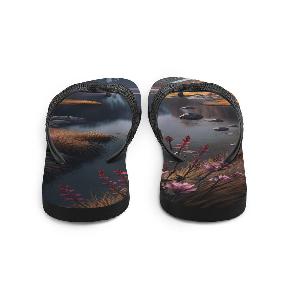 Berge, Bergsee und Blumen - Flip Flops berge xxx