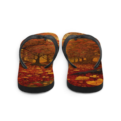 Wald im Herbst und kleiner Bach - Flip Flops camping xxx