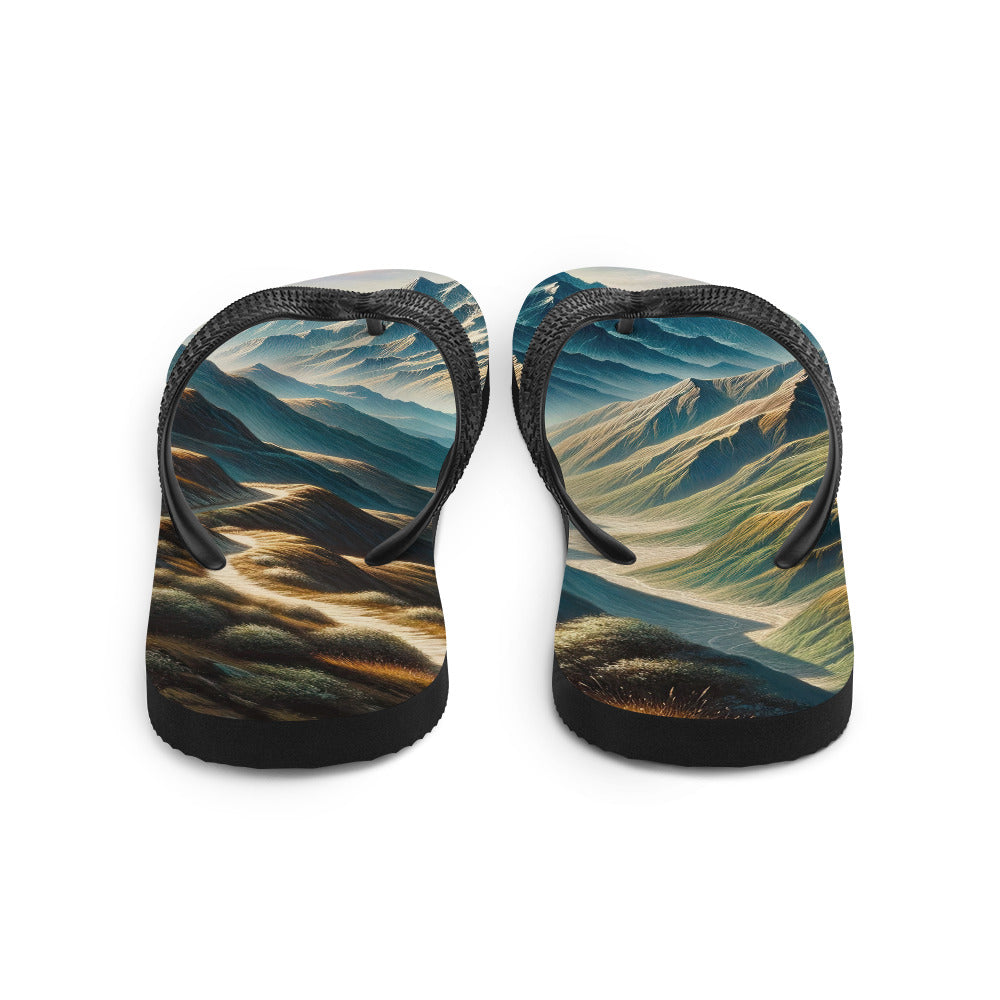 Berglandschaft: Acrylgemälde mit hervorgehobenem Pfad - Flip Flops berge xxx yyy zzz