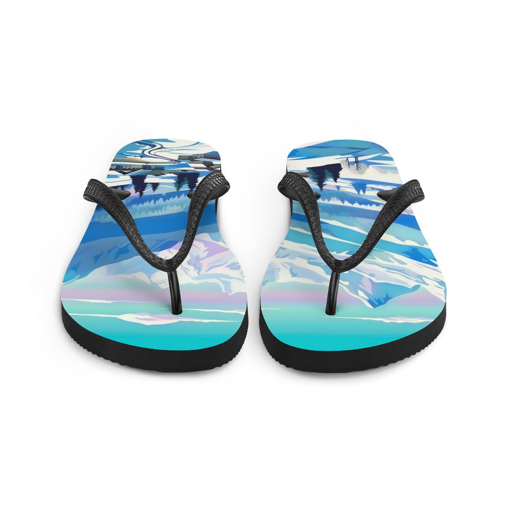 Berge und Schnee - Landschaft - Flip Flops ski xxx