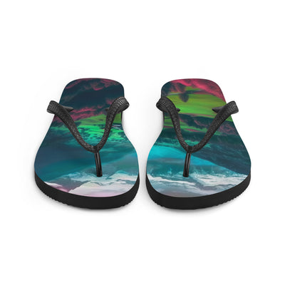 Berglandschaft und Dorf - Fotorealistische Malerei - Flip Flops berge xxx