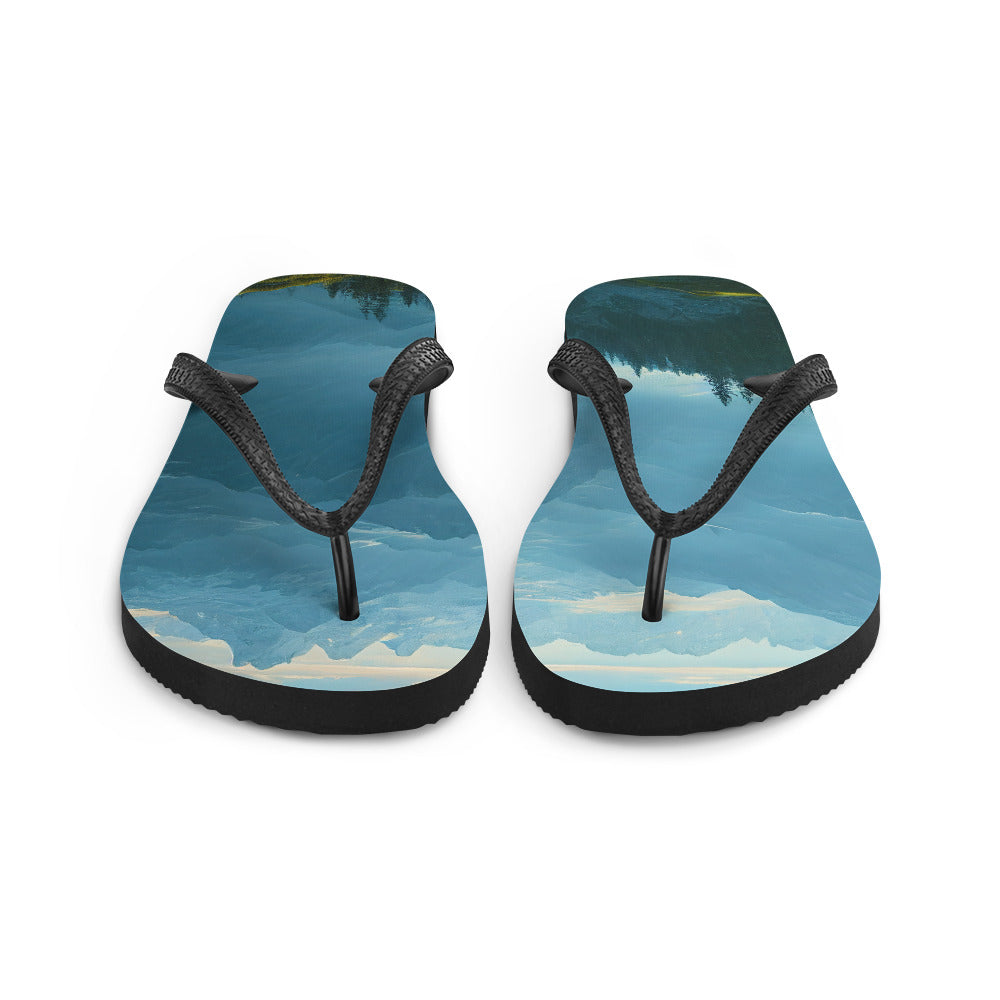 Gebirge, Wald und Bach - Flip Flops berge xxx