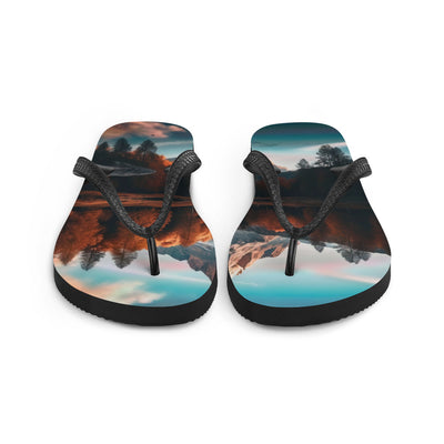 Bergsee, Berg und Bäume - Foto - Flip Flops berge xxx