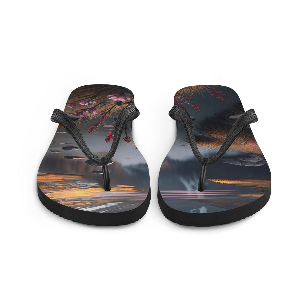 Berge, Bergsee und Blumen - Flip Flops berge xxx