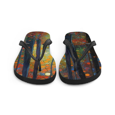 Wald voller Bäume - Herbstliche Stimmung - Malerei - Flip Flops camping xxx