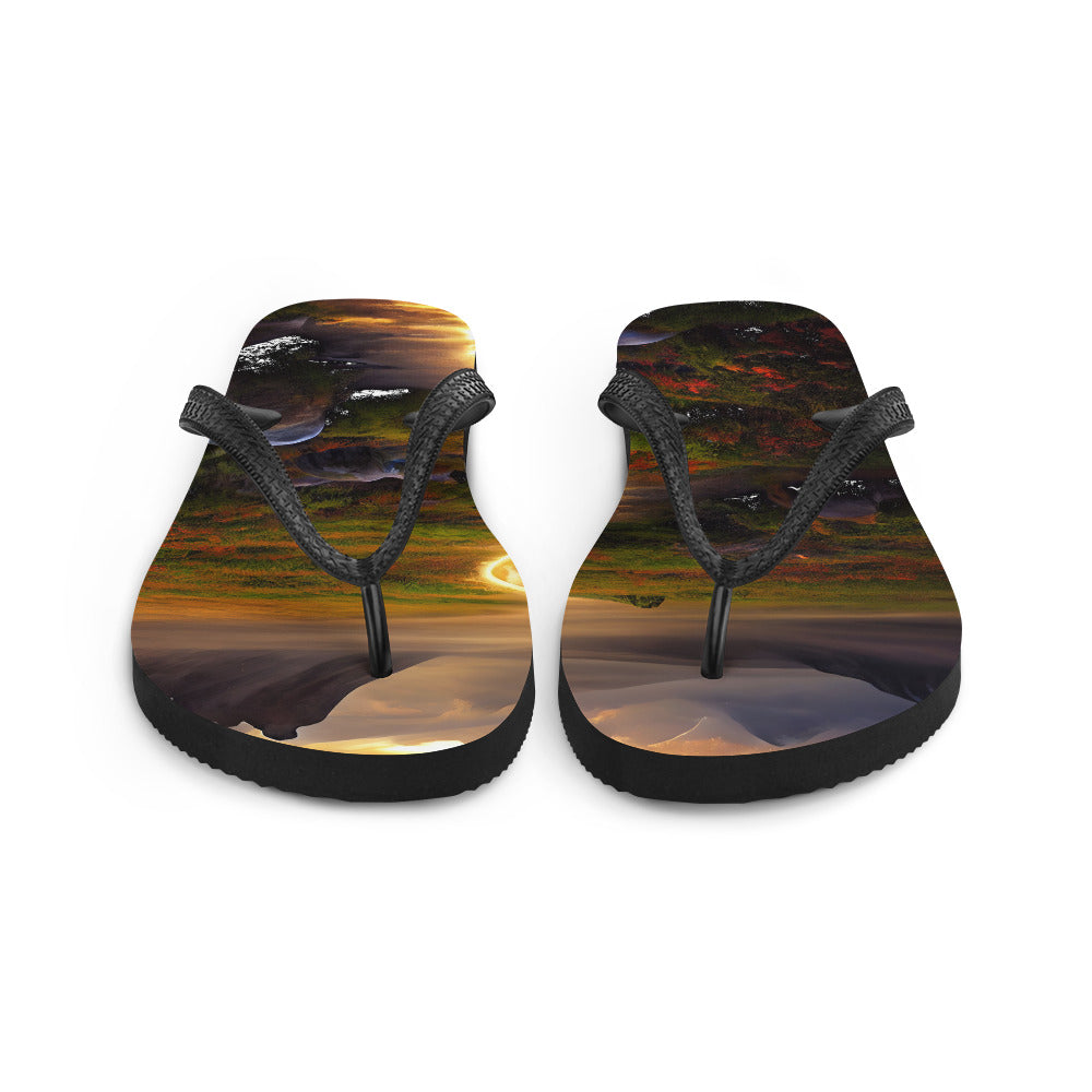 Landschaft mit wilder Atmosphäre - Malerei - Flip Flops berge xxx