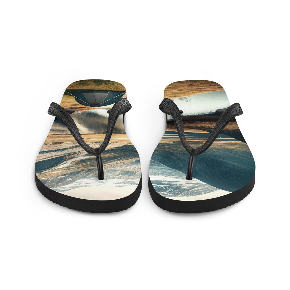 Zelt, Berge und Bergsee - Flip Flops camping xxx