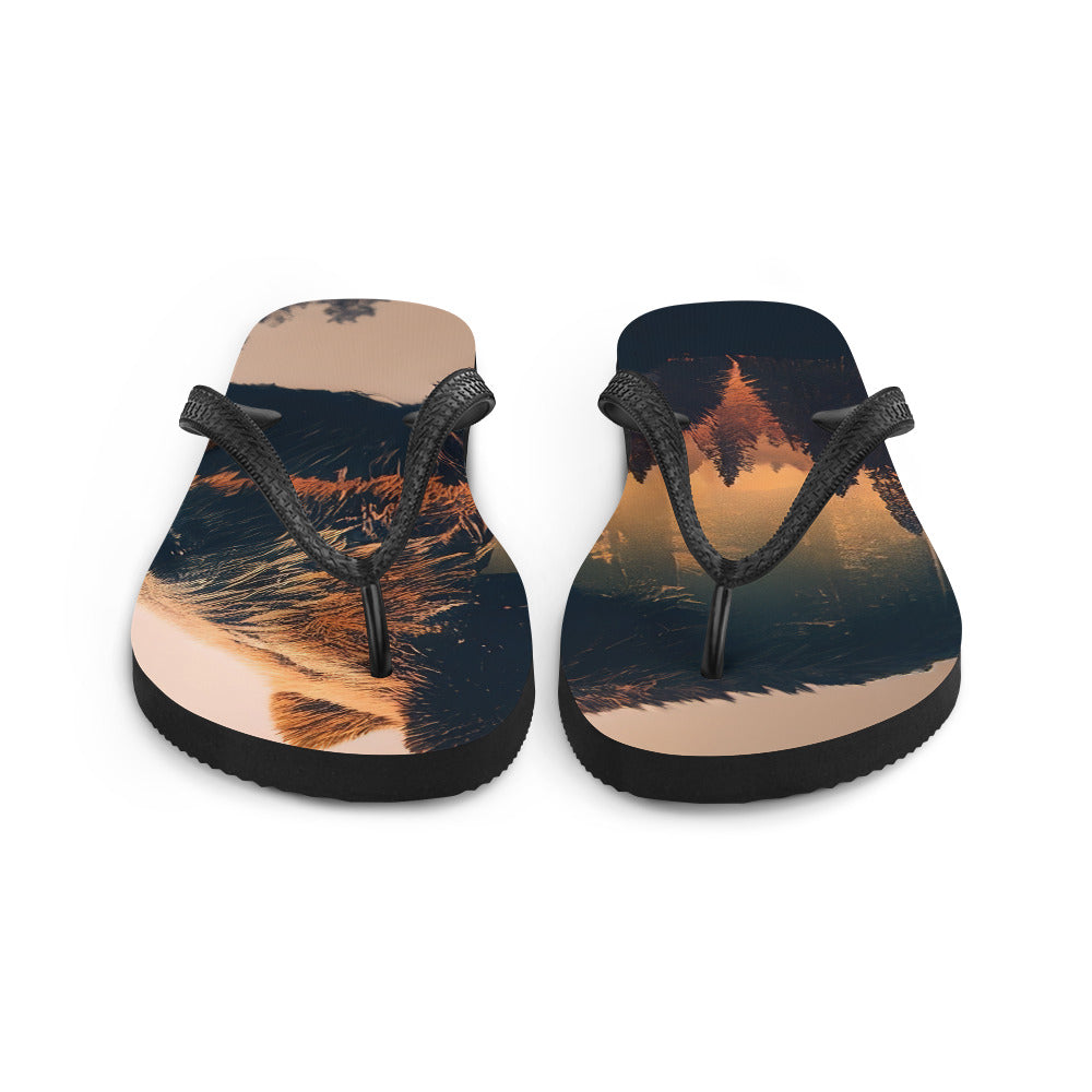 Bär und Bäume Illustration - Flip Flops camping xxx