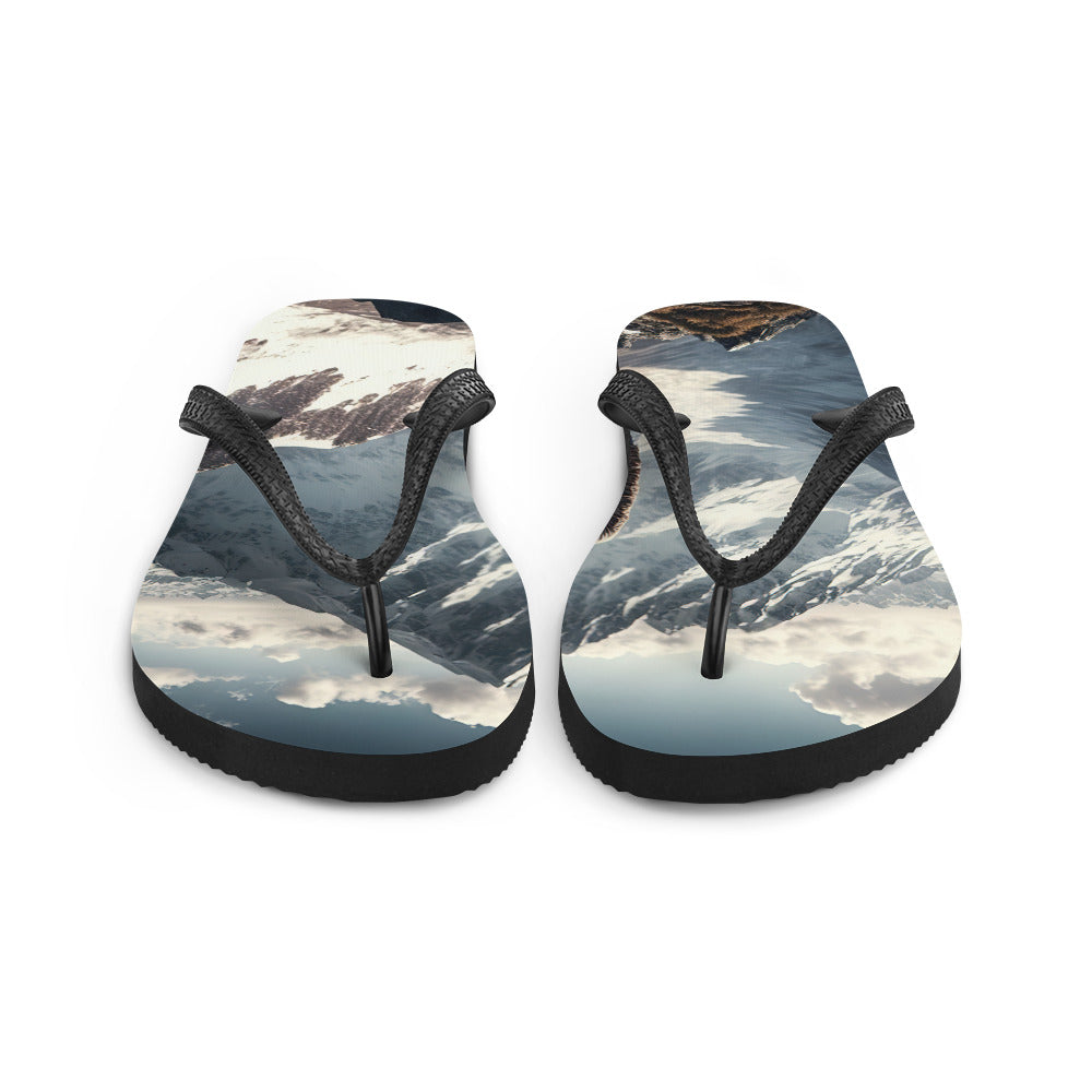 Wanderer auf Berg von hinten - Malerei - Flip Flops berge xxx