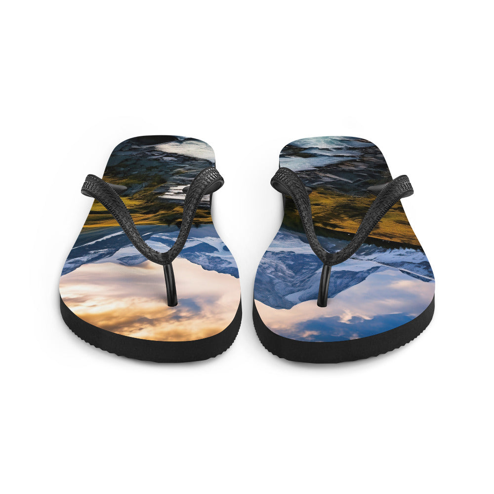 Berge und steiniger Bach - Epische Stimmung - Flip Flops berge xxx