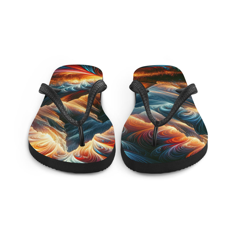 Abstrakte Kunst der Alpen, wo die Berge mit dynamischen Farben und Mustern pulsieren und eine Szene Energie schaffen - Sublimation Flip camping xxx yyy zzz