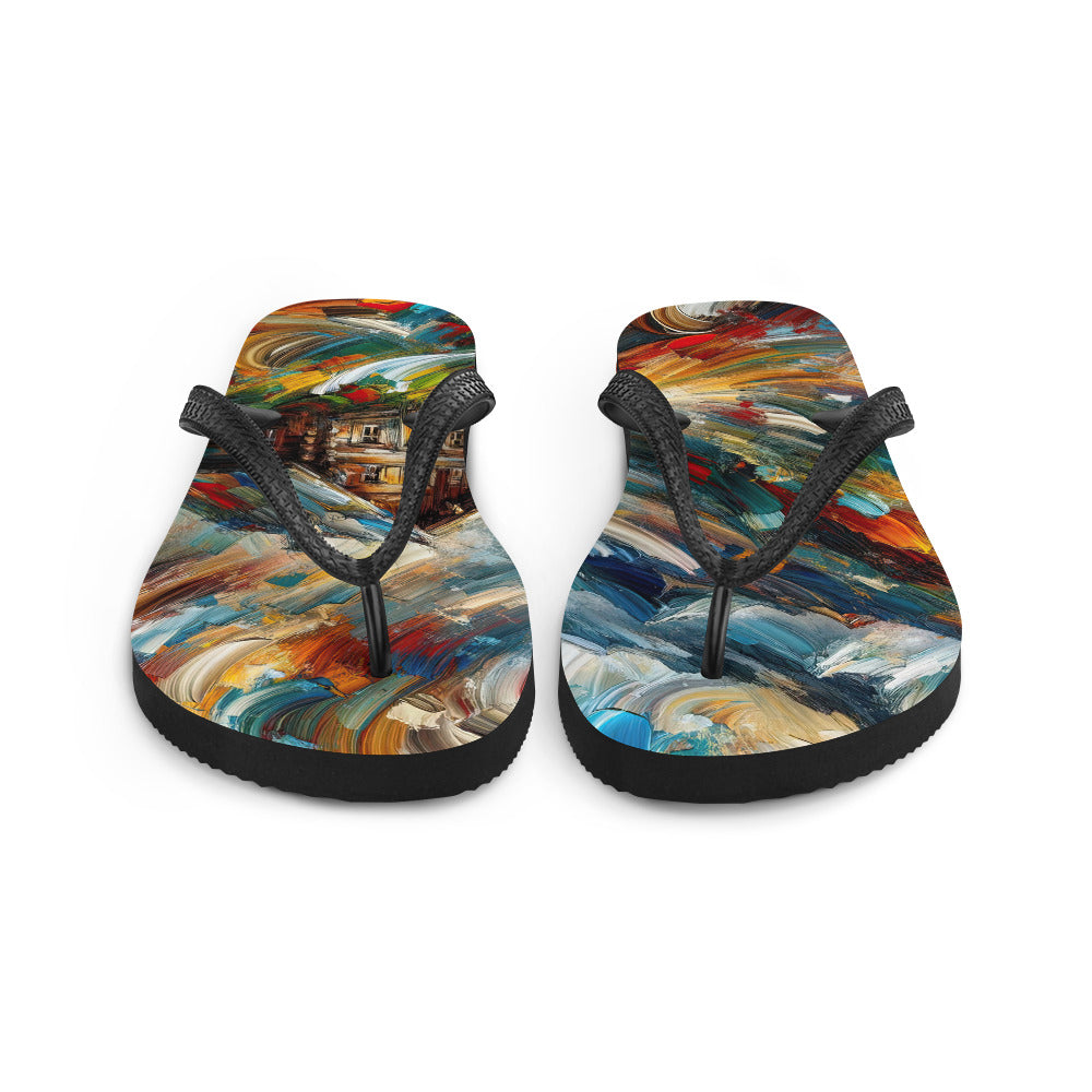 Expressionistisches Farbchaos der Alpen und Schönheit der Berge - Abstrakt - Flip Flops berge xxx yyy zzz