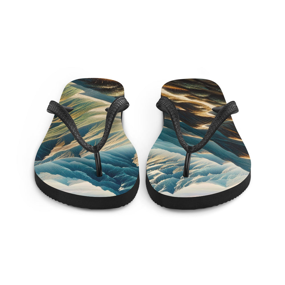 Berglandschaft: Acrylgemälde mit hervorgehobenem Pfad - Flip Flops berge xxx yyy zzz