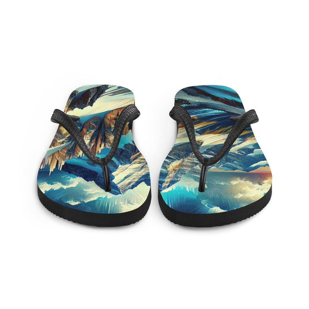 Majestätische Alpen in zufällig ausgewähltem Kunststil - Flip Flops berge xxx yyy zzz