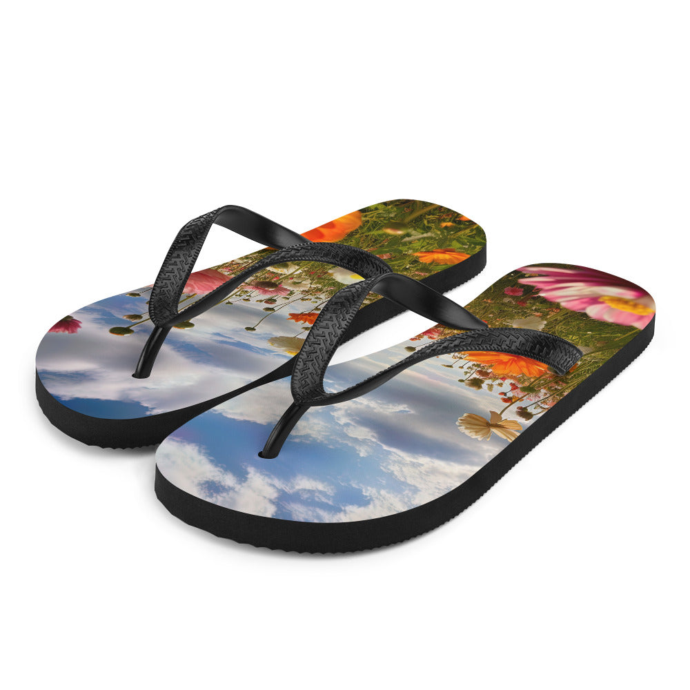 Blumenfeld und Sonnenschein - Flip Flops camping xxx L