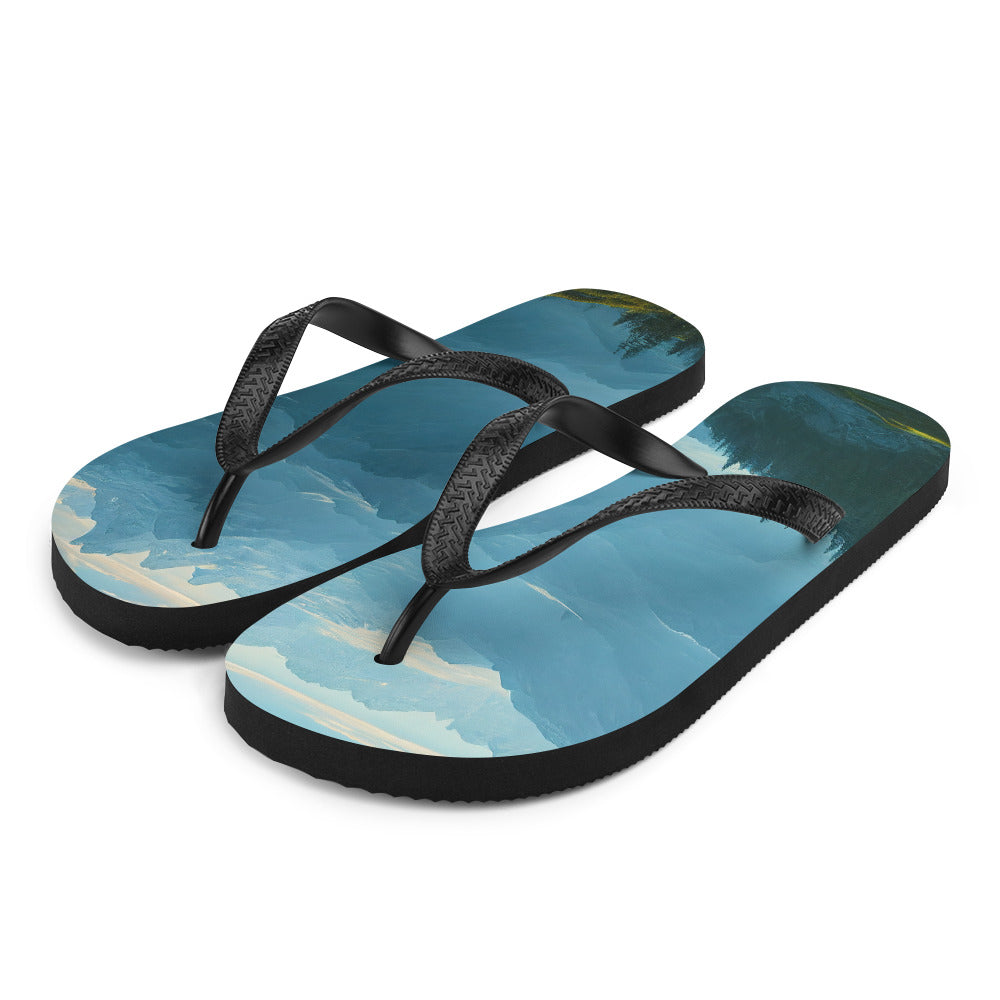 Gebirge, Wald und Bach - Flip Flops berge xxx L