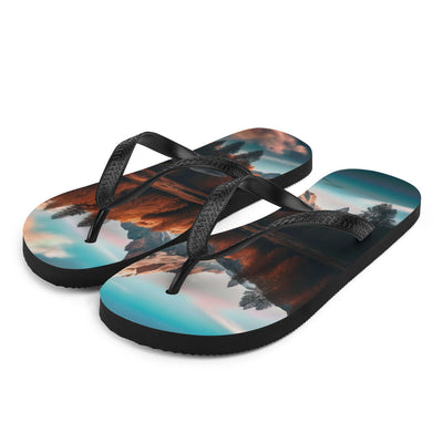 Bergsee, Berg und Bäume - Foto - Flip Flops berge xxx L