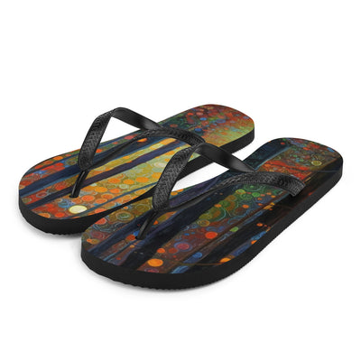 Wald voller Bäume - Herbstliche Stimmung - Malerei - Flip Flops camping xxx L