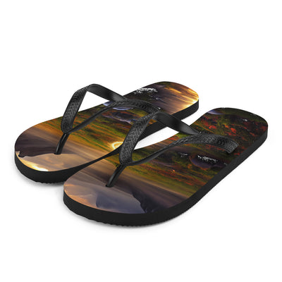 Landschaft mit wilder Atmosphäre - Malerei - Flip Flops berge xxx L