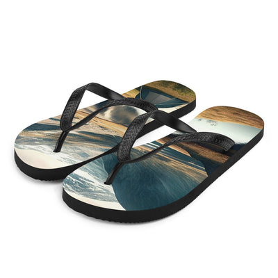 Zelt, Berge und Bergsee - Flip Flops camping xxx L