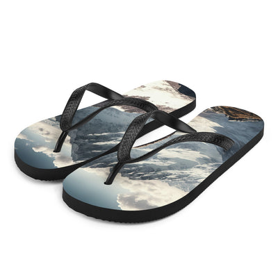 Wanderer auf Berg von hinten - Malerei - Flip Flops berge xxx L