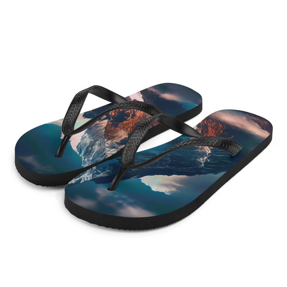 Berge und Nebel - Flip Flops berge xxx L