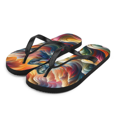 Surreale Alpen, Gipfel und Täler in Farbwellen - Abstrakte Kunst - Flip Flops berge xxx yyy zzz L